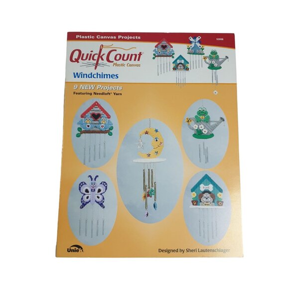 Quick Count Plastic Canvas Windchimes Project Patterns Instruction Book Yarn - Picture 1 of 2